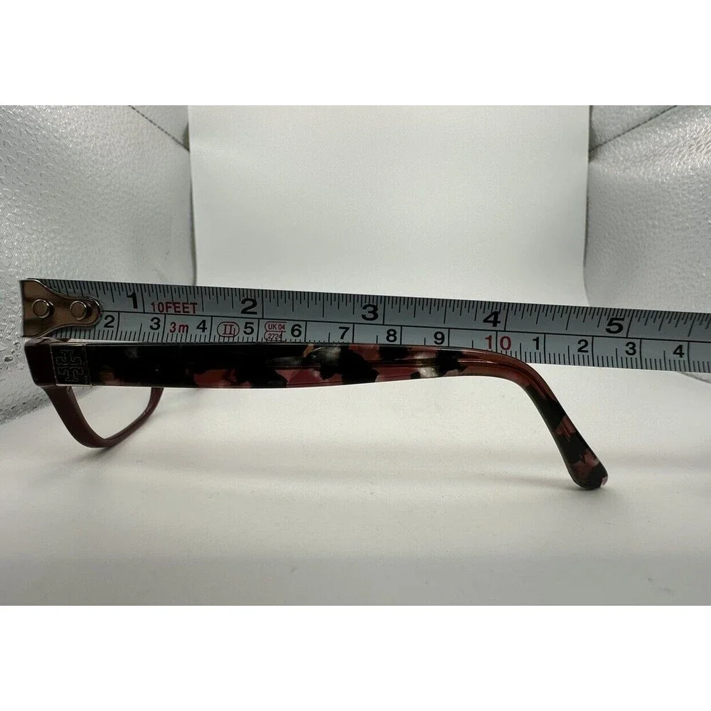 Tory Burch Bordeaux Tortoise Shell Eyeglasses Frame w/ Case Elegance Luxury